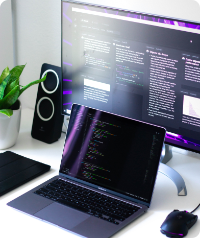 Programmer's computer while at work